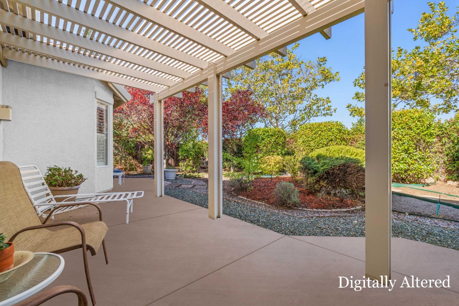 a outdoor living space with furniture