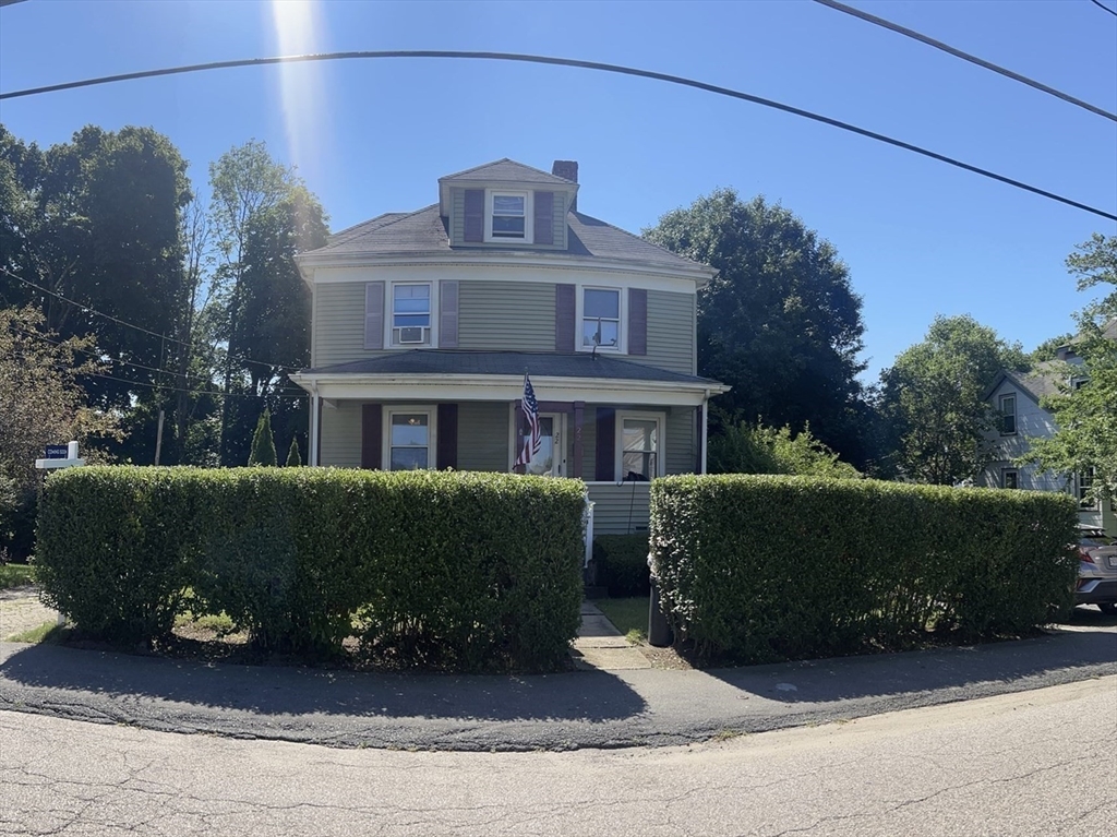 a front view of a house