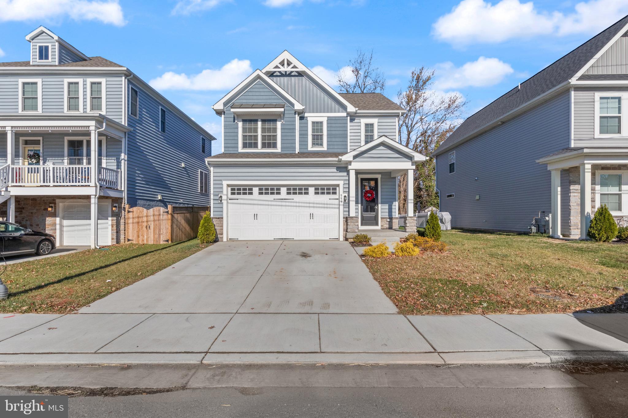 a front view of a house with entertaining space