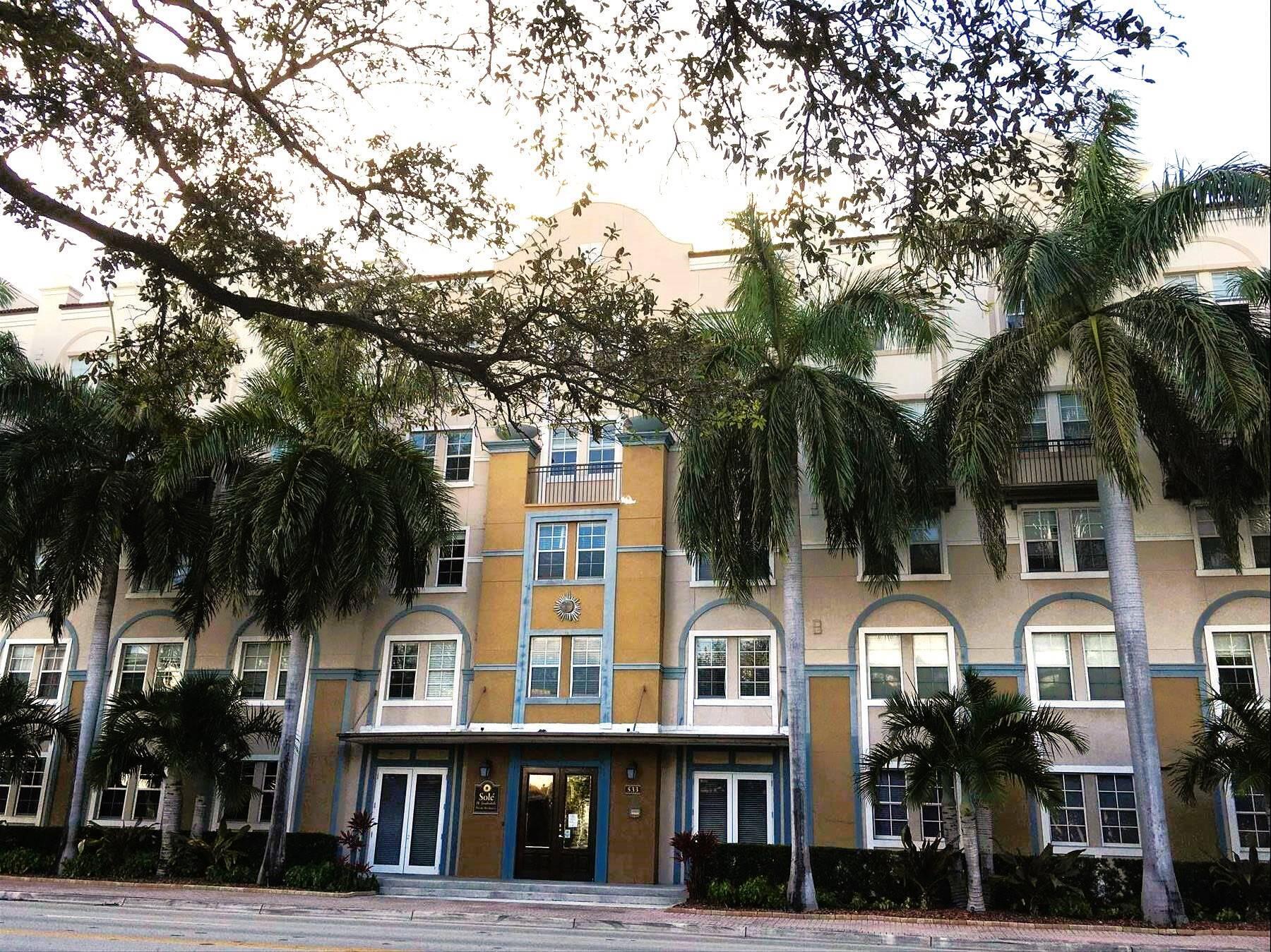 a front view of multiple houses