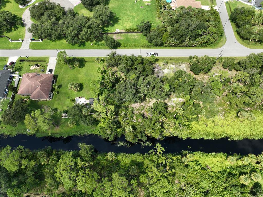 a view of a garden with a lake