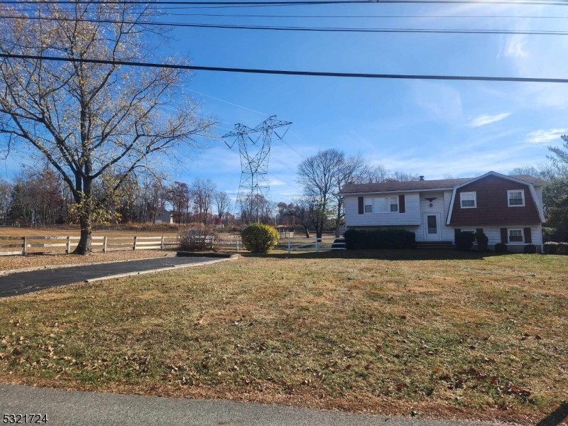 a house view with a street