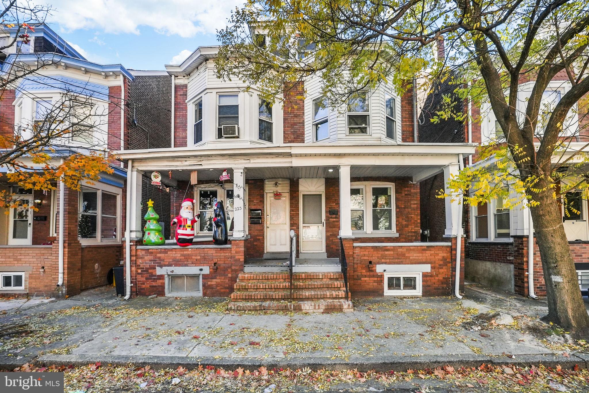 front view of a house with a porch