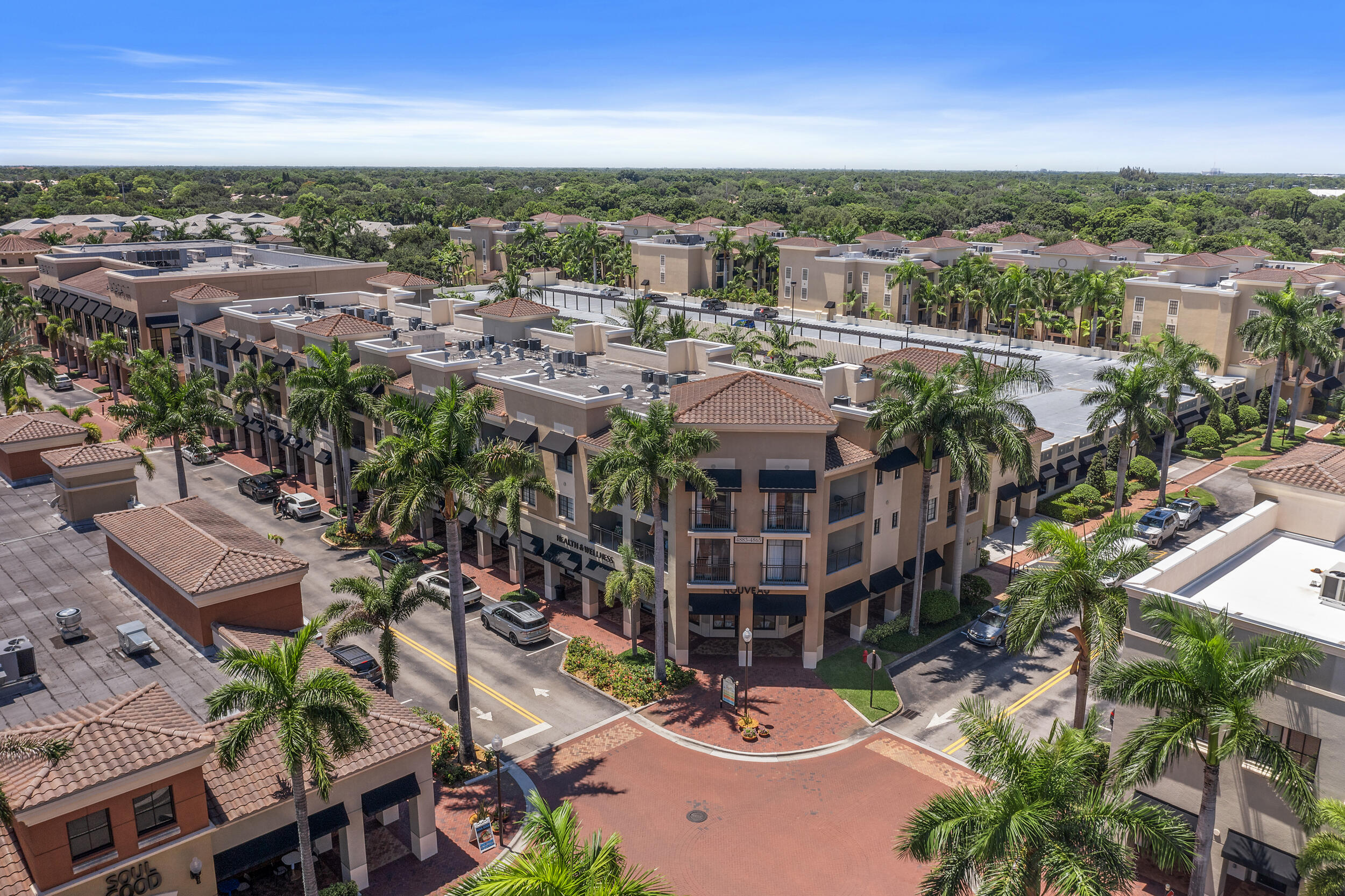 an aerial view of multiple house