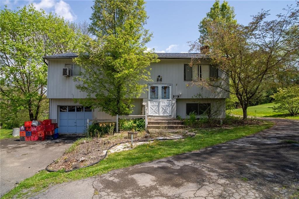 Raised ranch with a garage