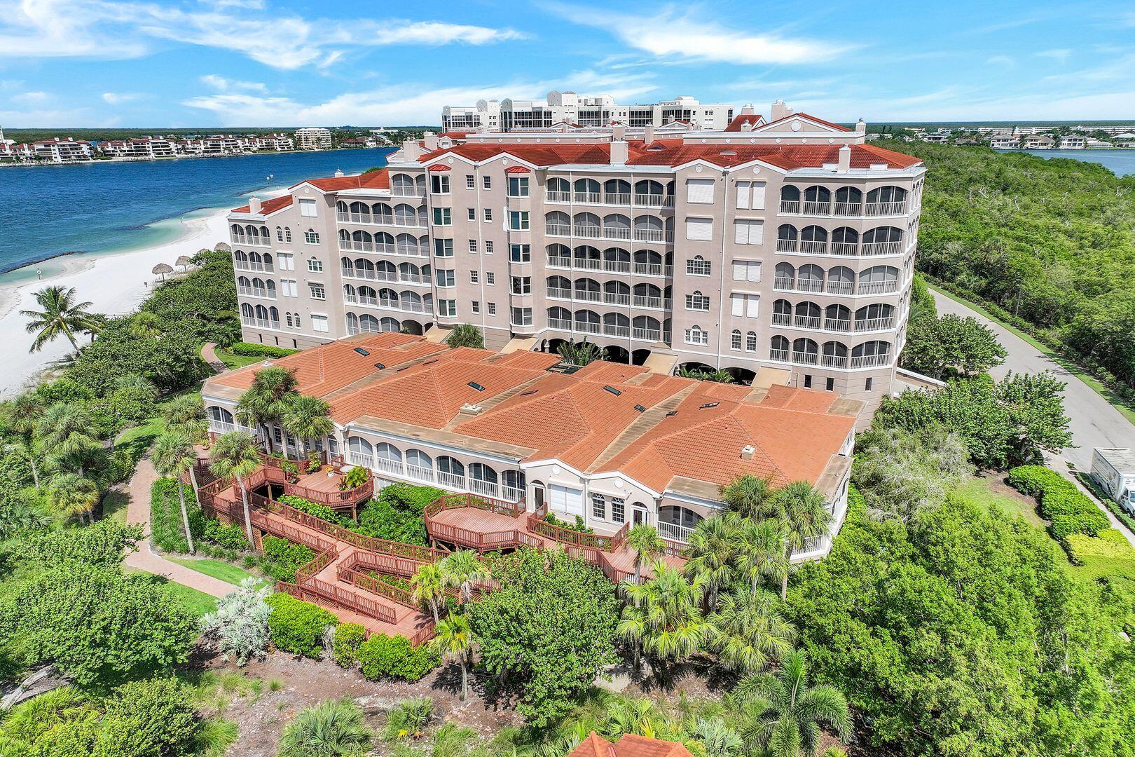 an aerial view of a building