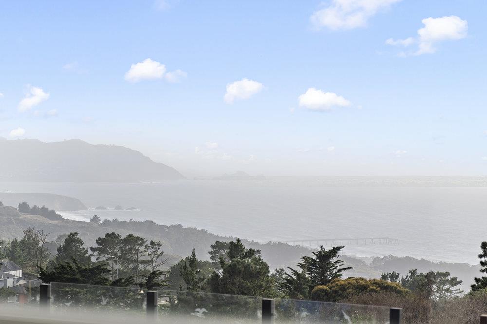 a view of city and mountain