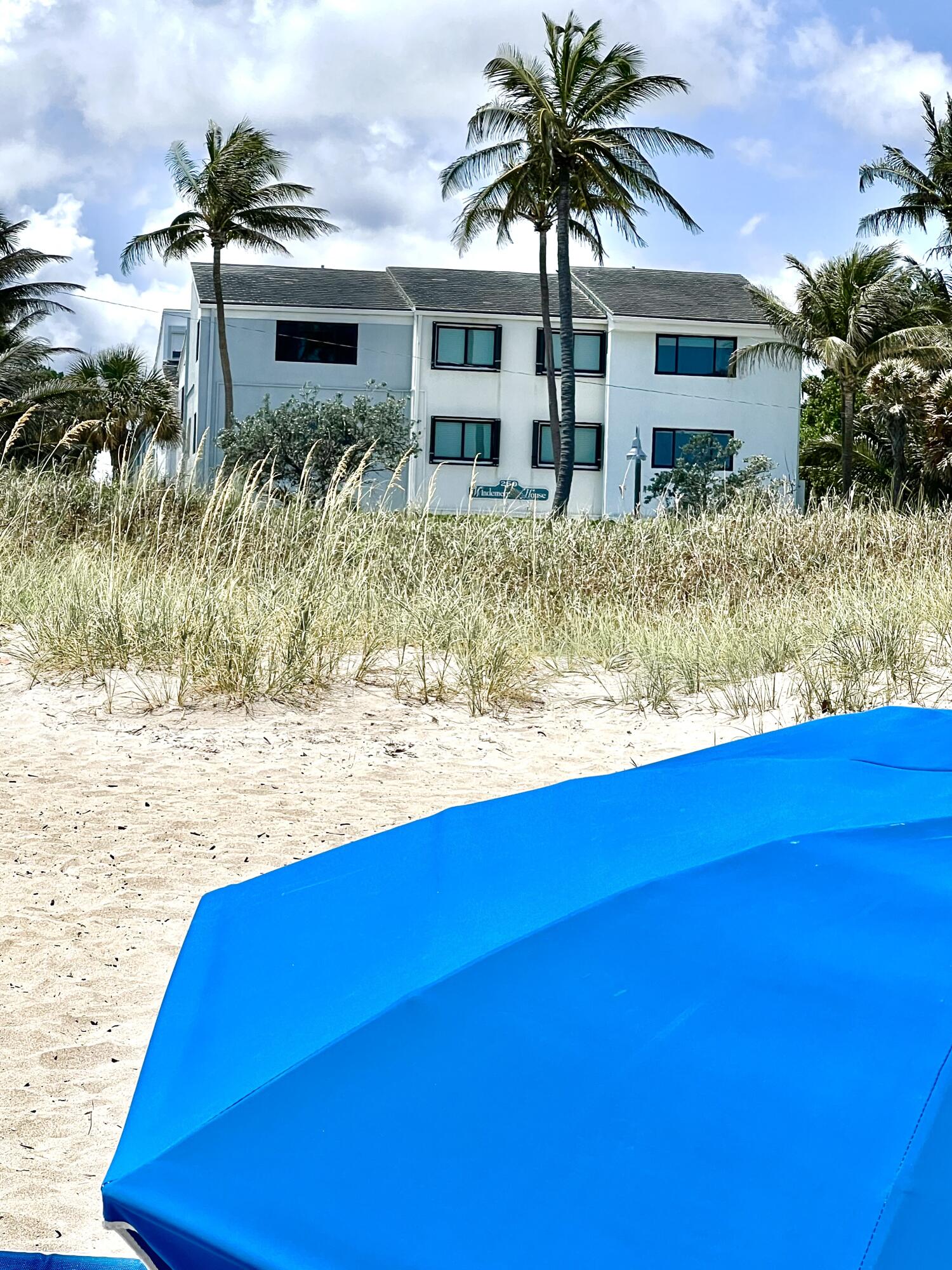 View of condo from the beach