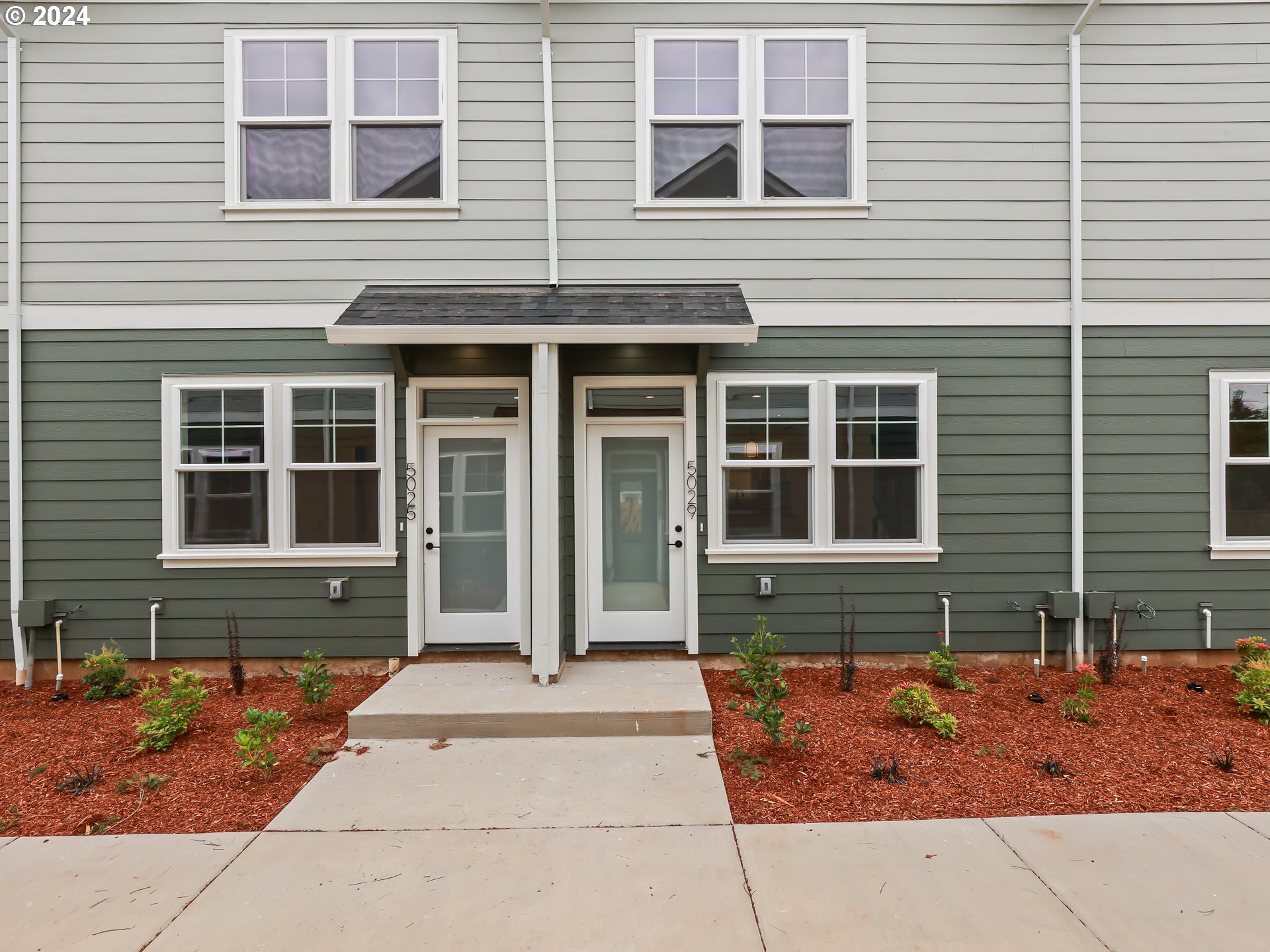 a front view of a house