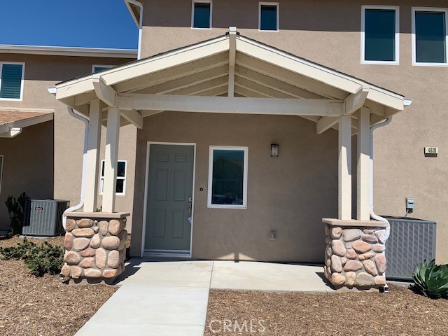 a front view of a house