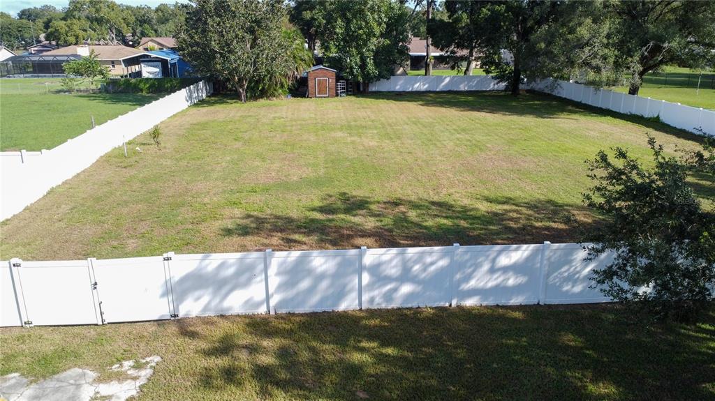 a view of an outdoor space and swimming pool