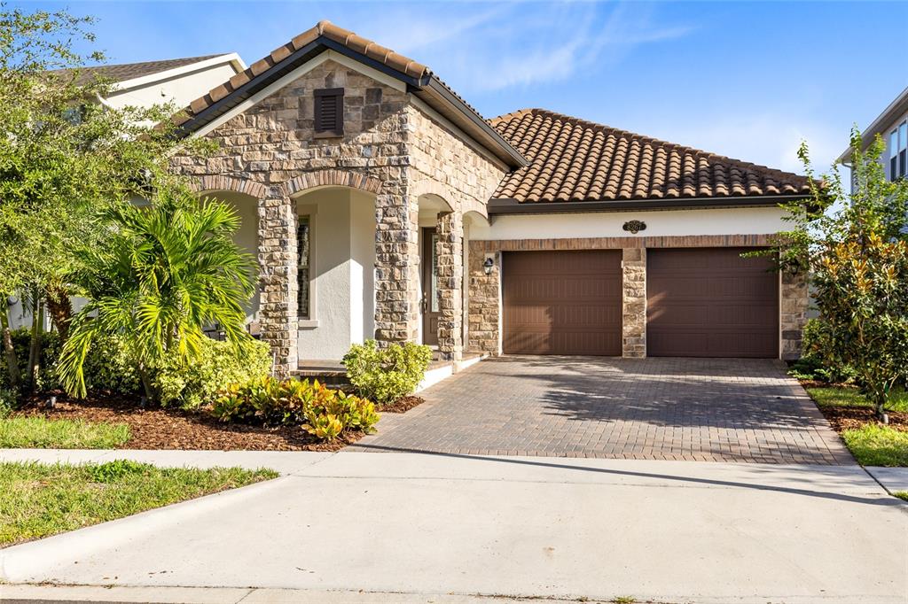 a front view of a house