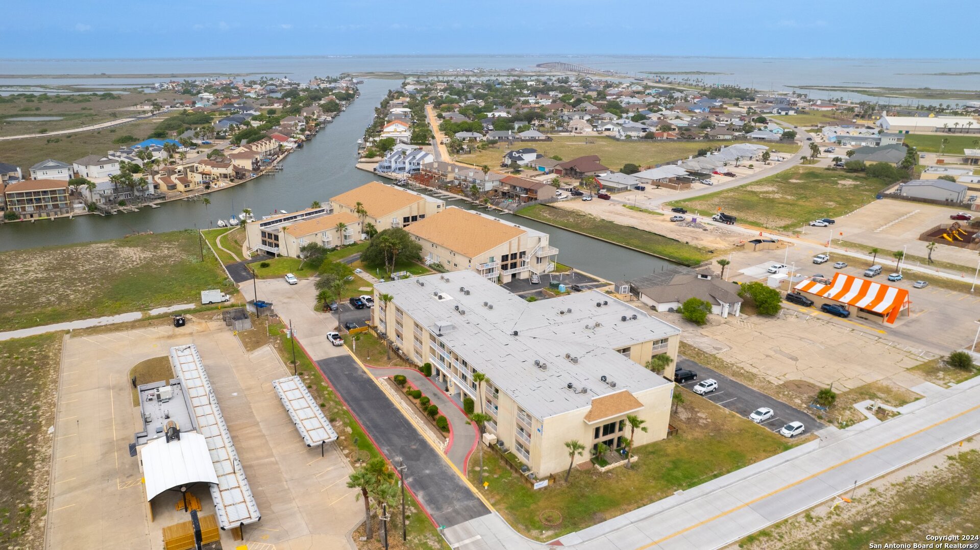 an aerial view of a city