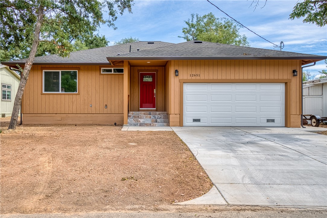 a front view of a house