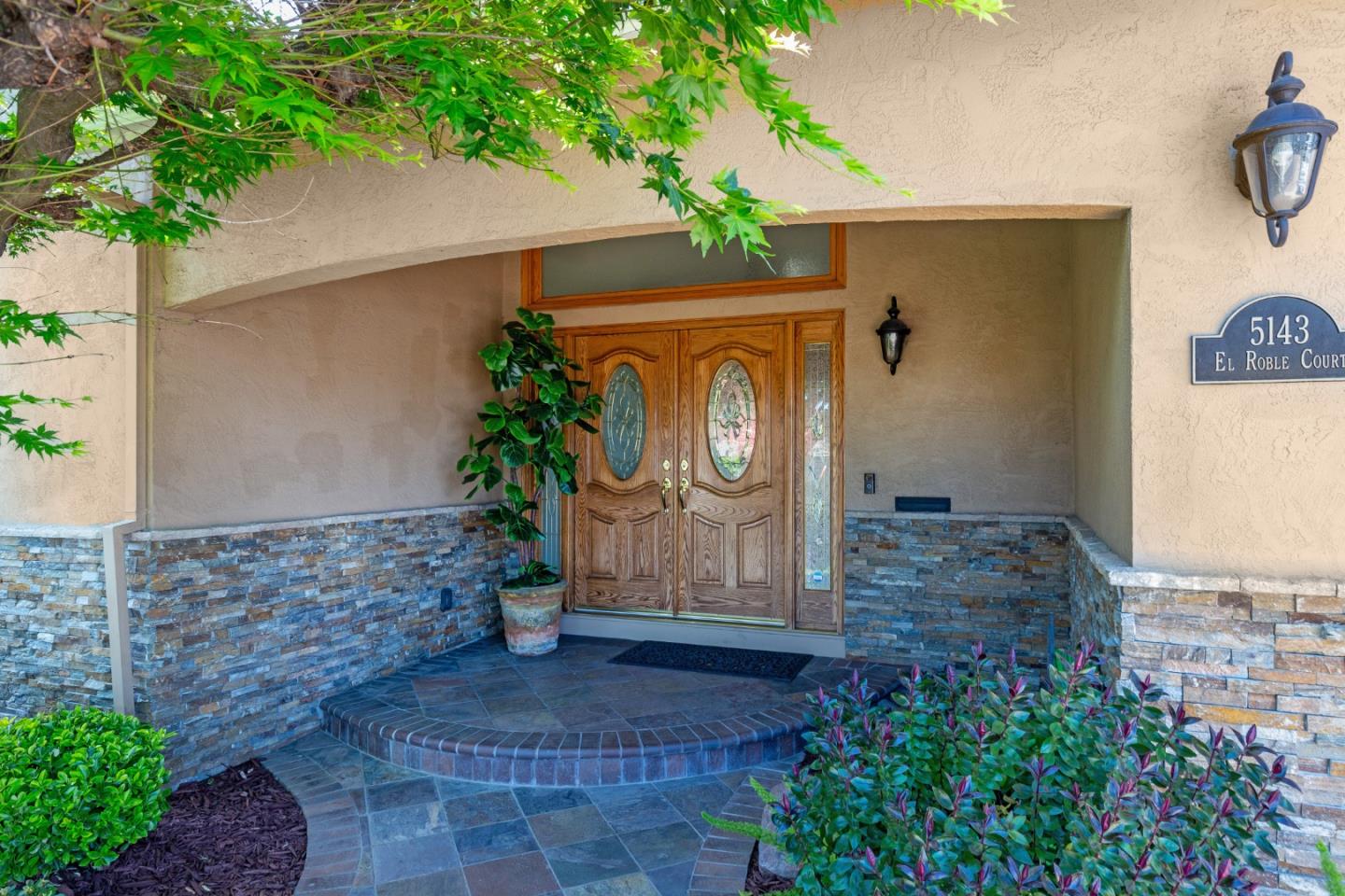 a view of front door of house