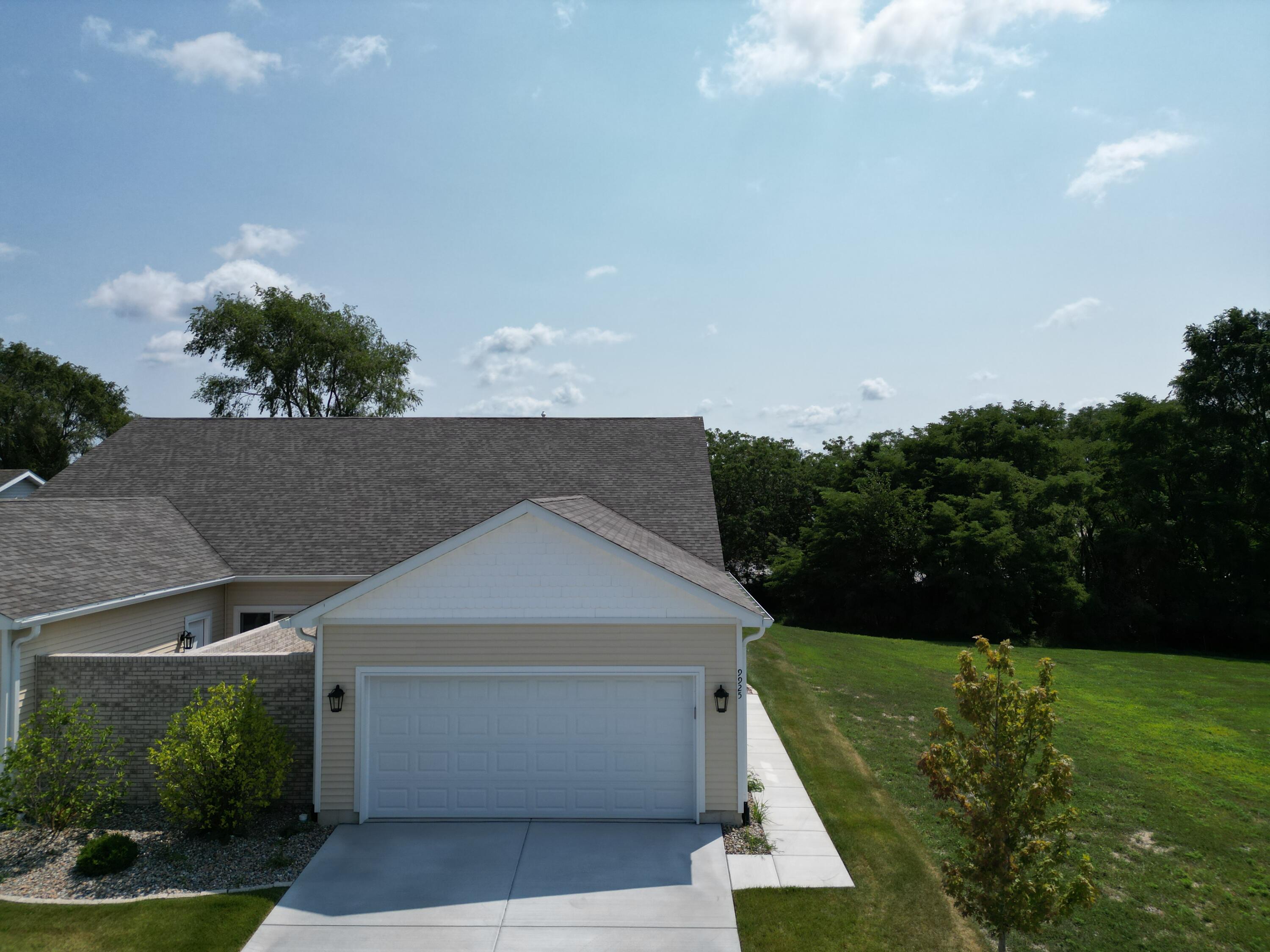 a aerial view of a house