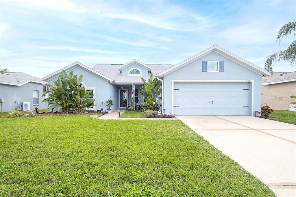 a front view of house with yard