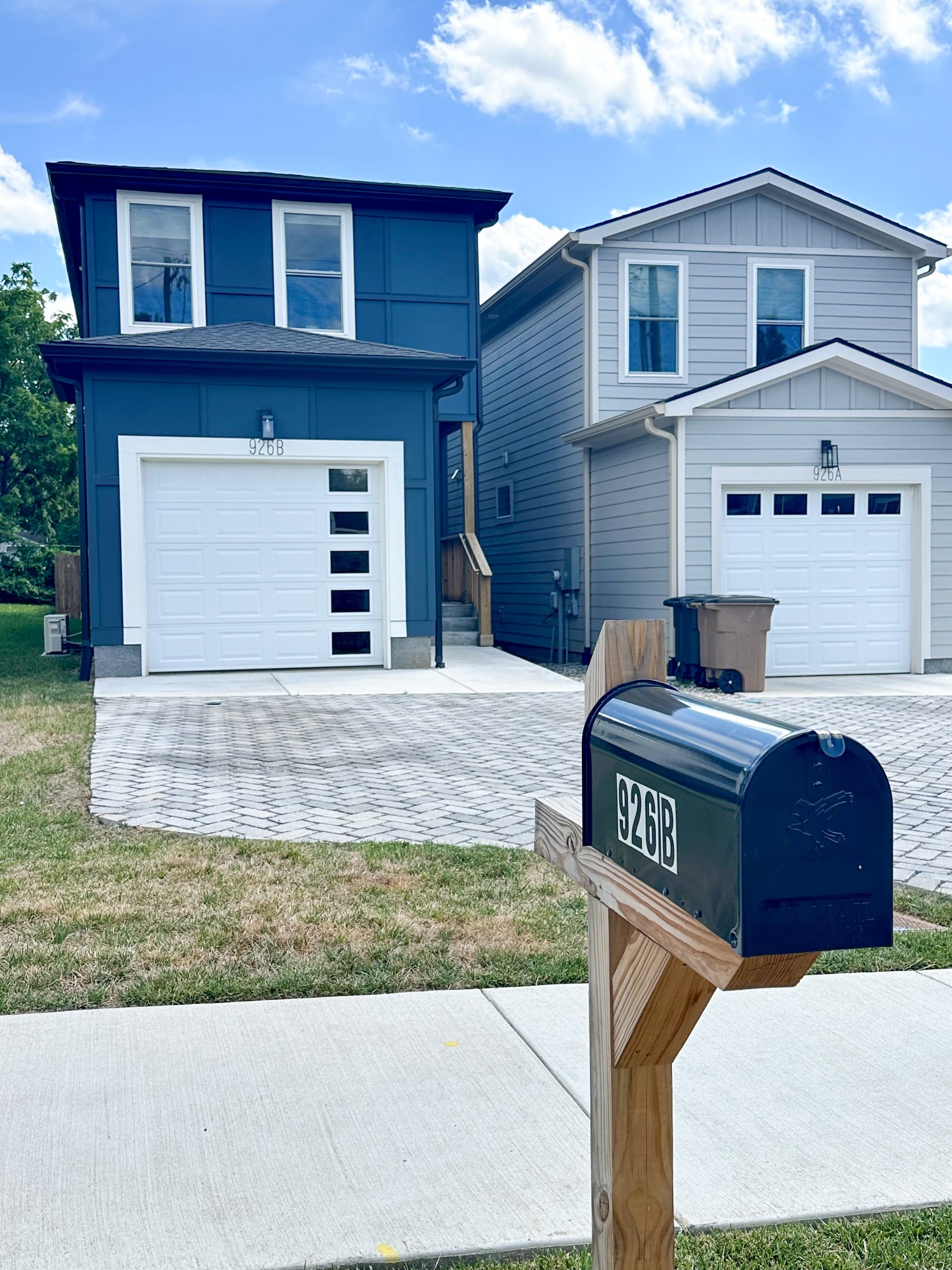 Attached garage and parking pad