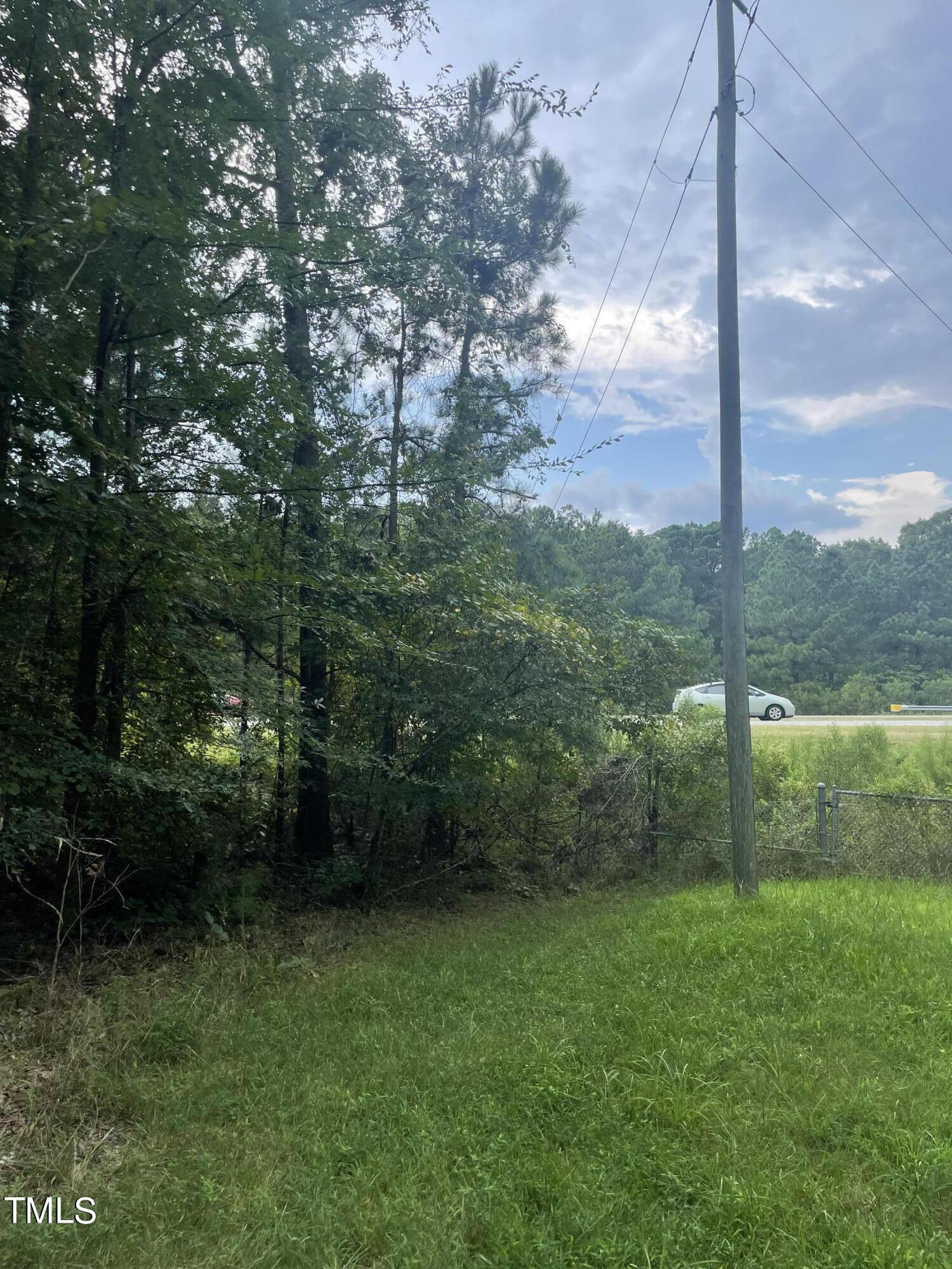 a view of a yard with a tree