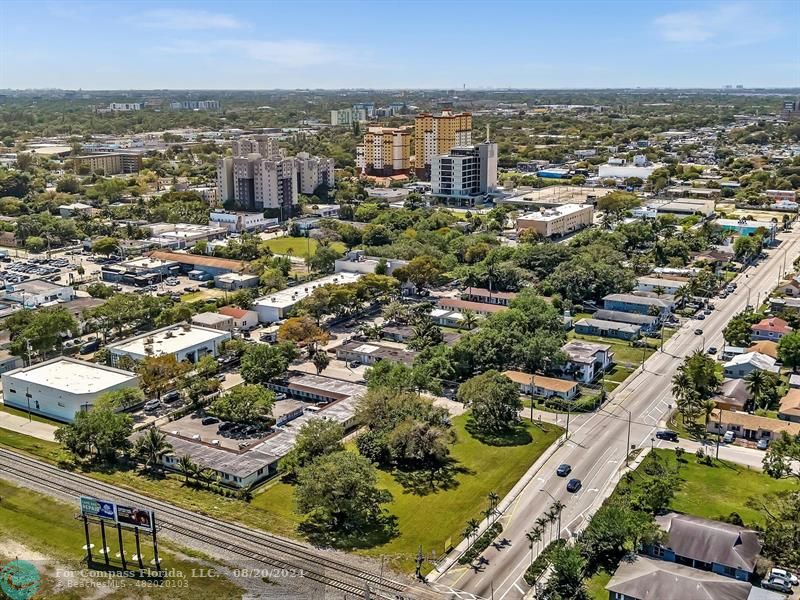 an aerial view of multiple house