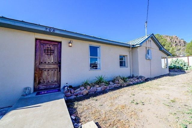 a front view of a house