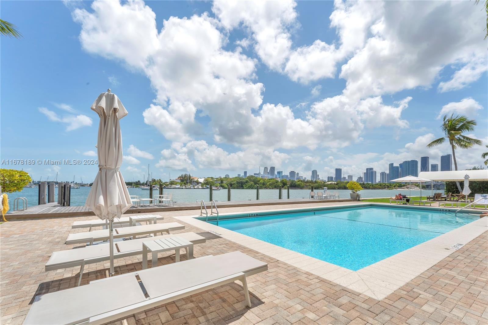 Gorgeous pool deck directly on the bay