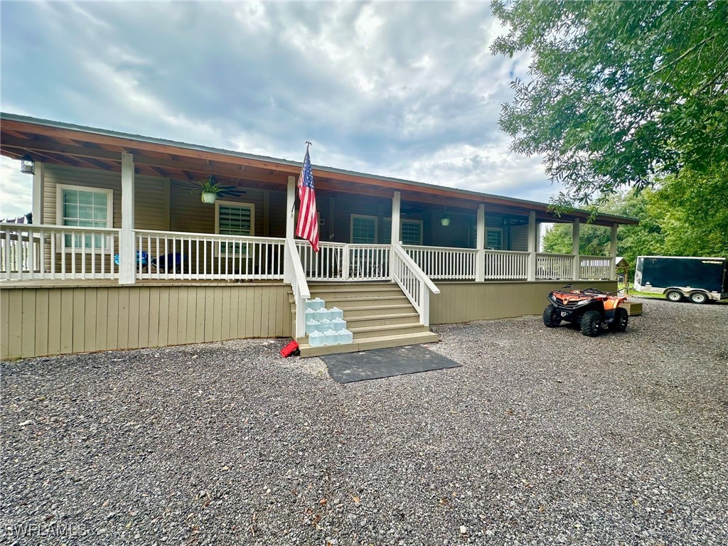 a view of a house with a patio