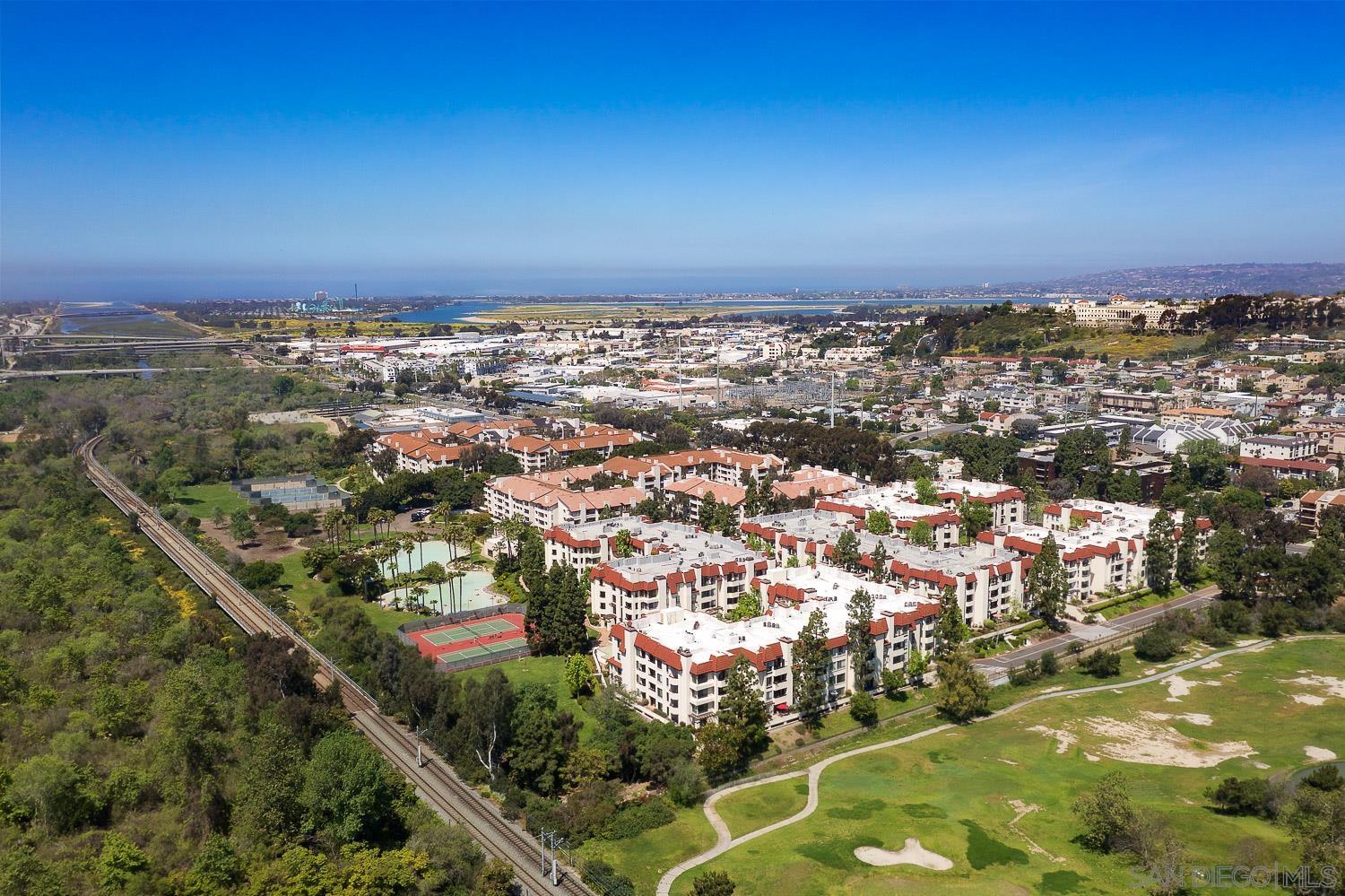 an aerial view of multiple house