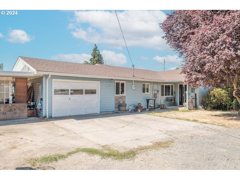 a view of a house with a patio