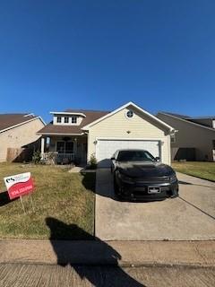 a car parked in front of a house