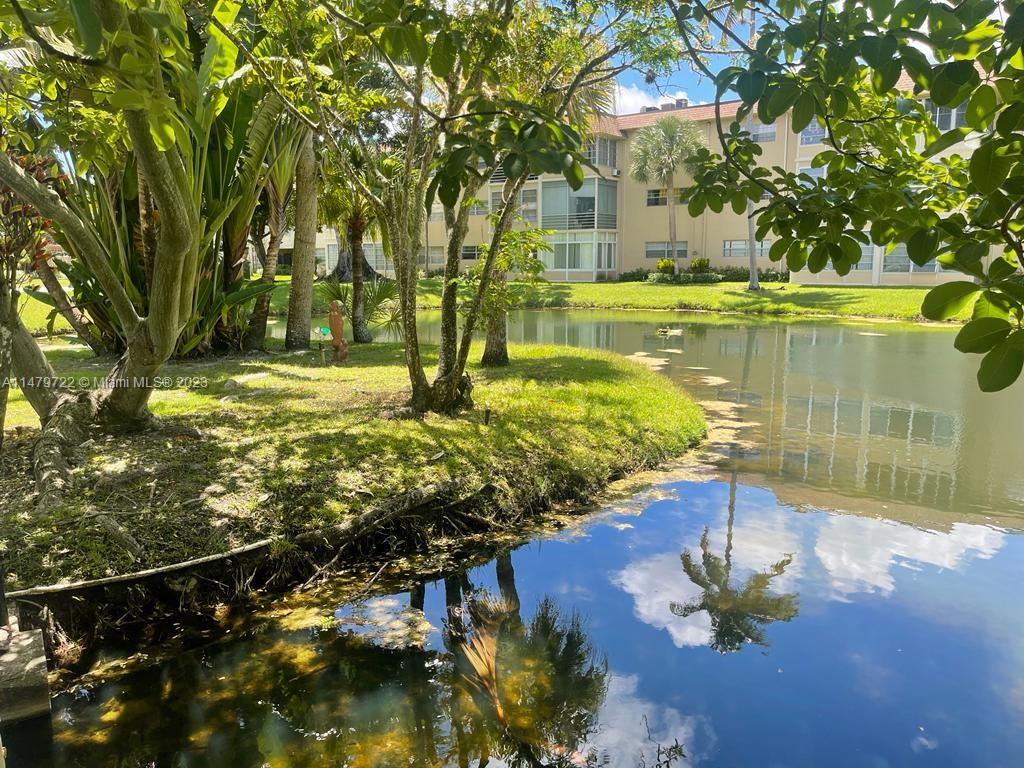 a view of swimming pool with a yard