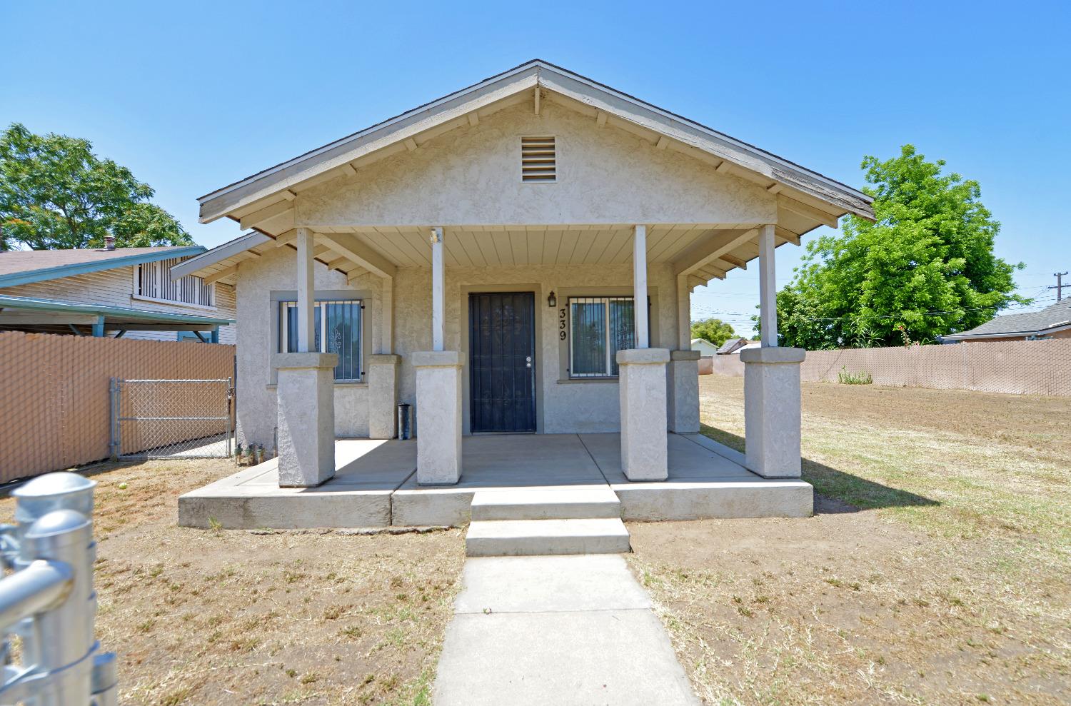 a front view of a house