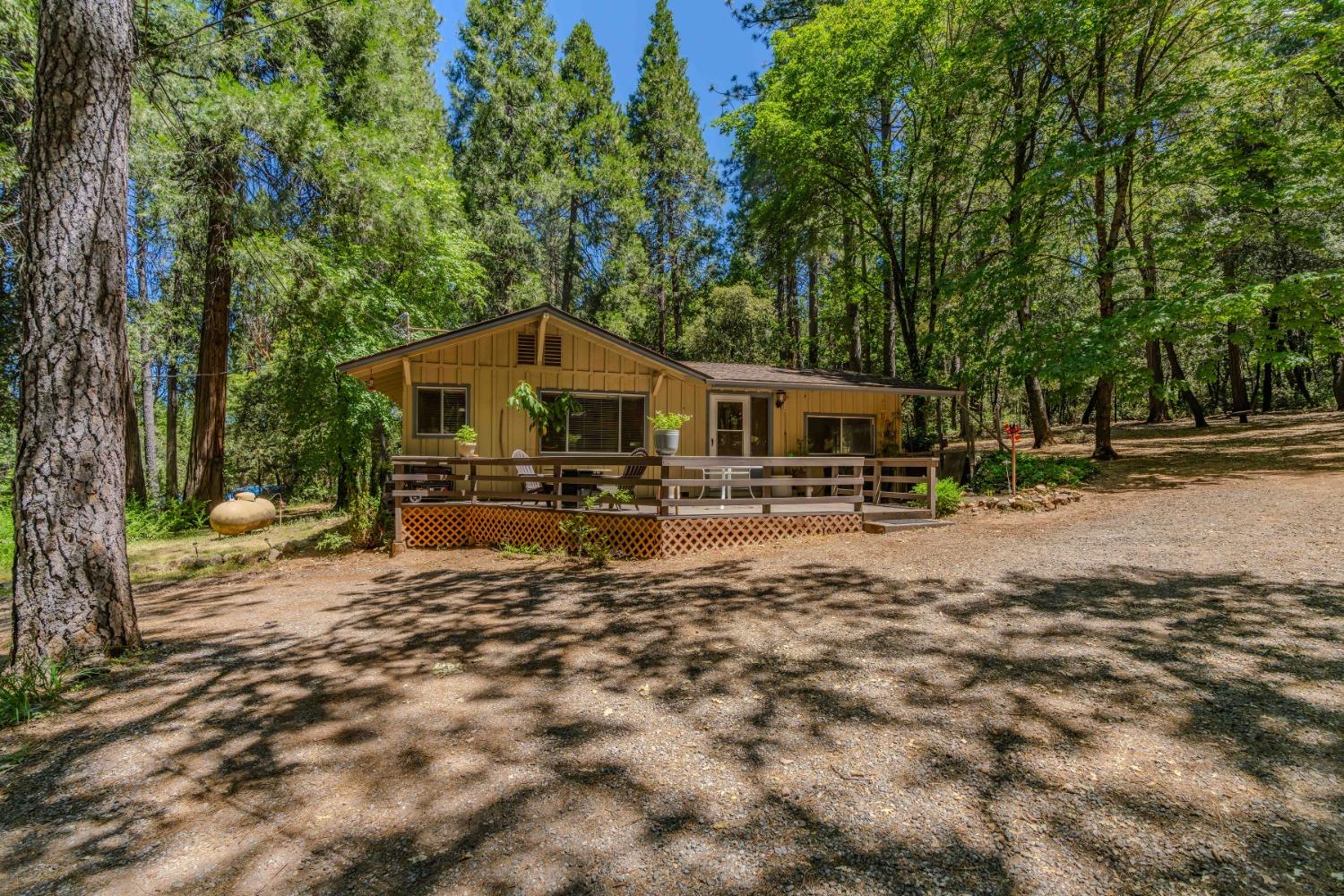 a house with trees in the background