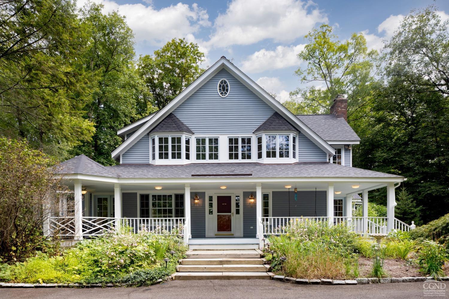 a house view with a garden space