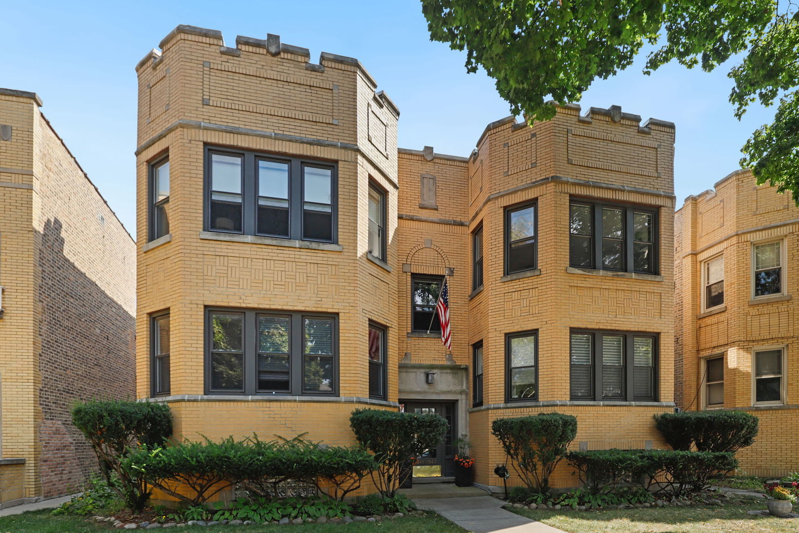 a front view of a house