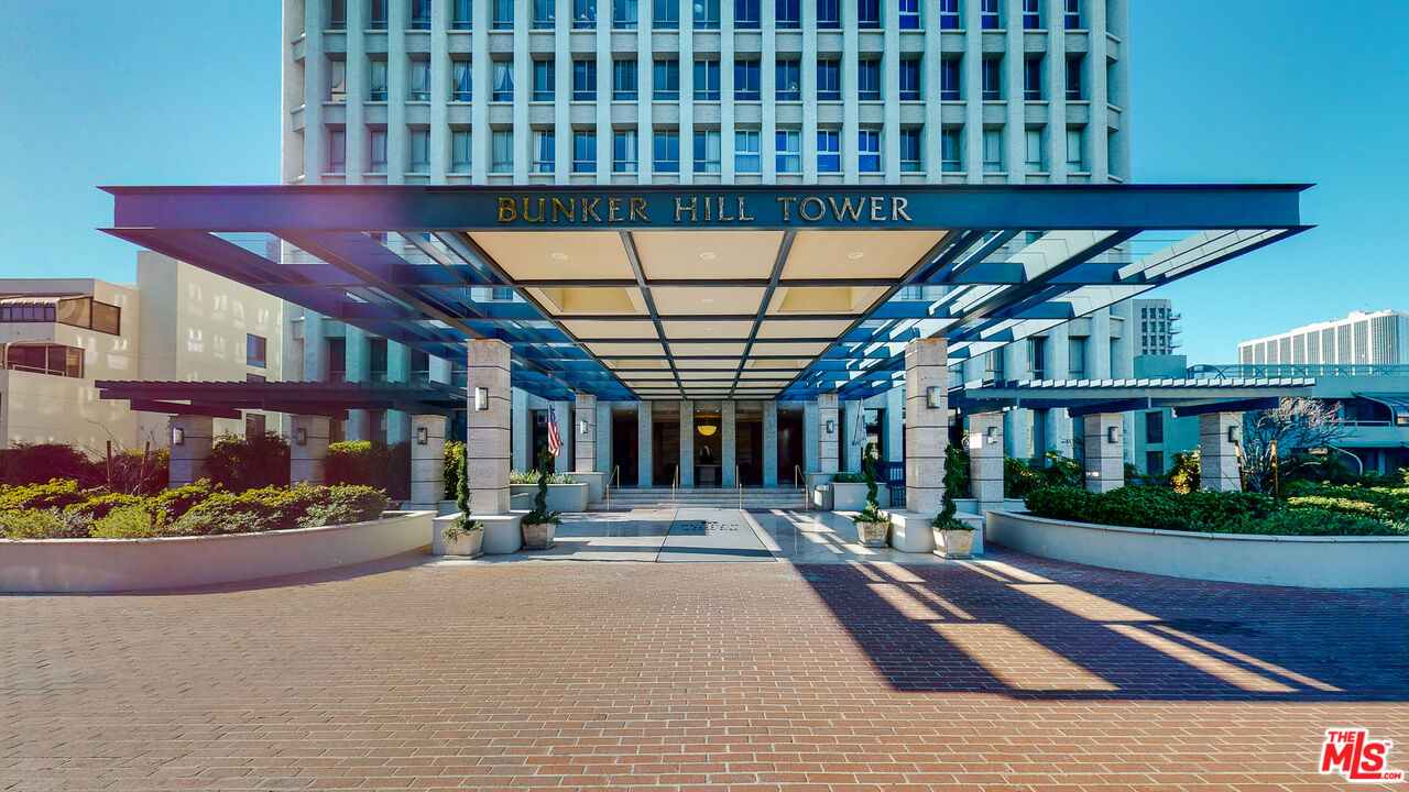 a view of a building with a pathway