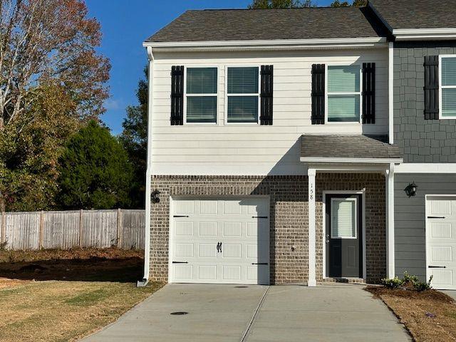 a view of a house with a small space