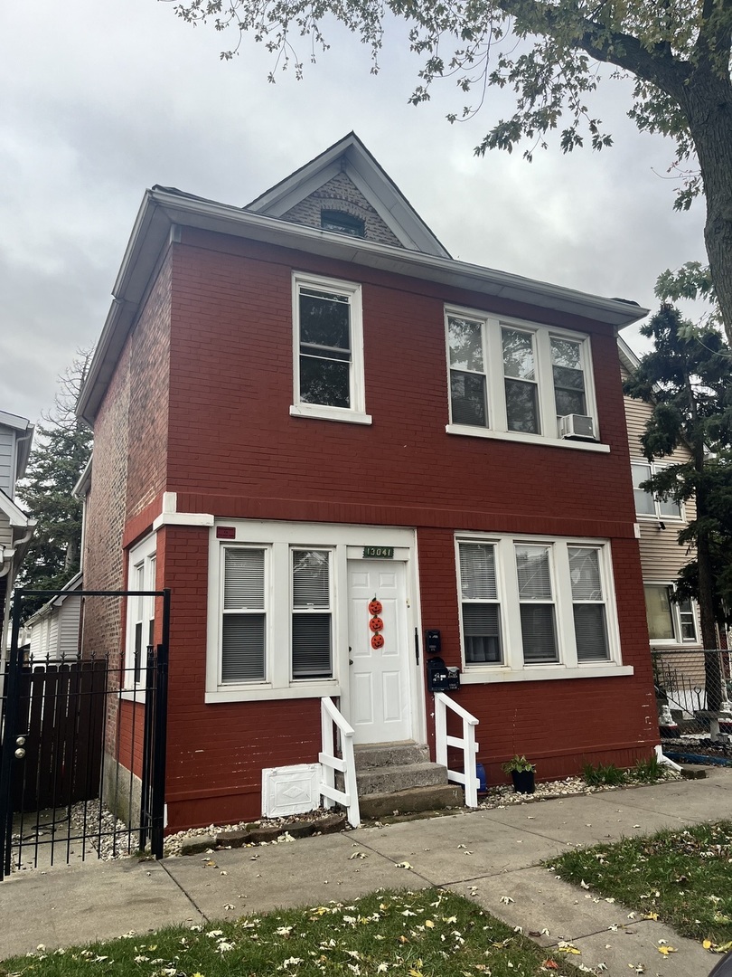 a front view of a house