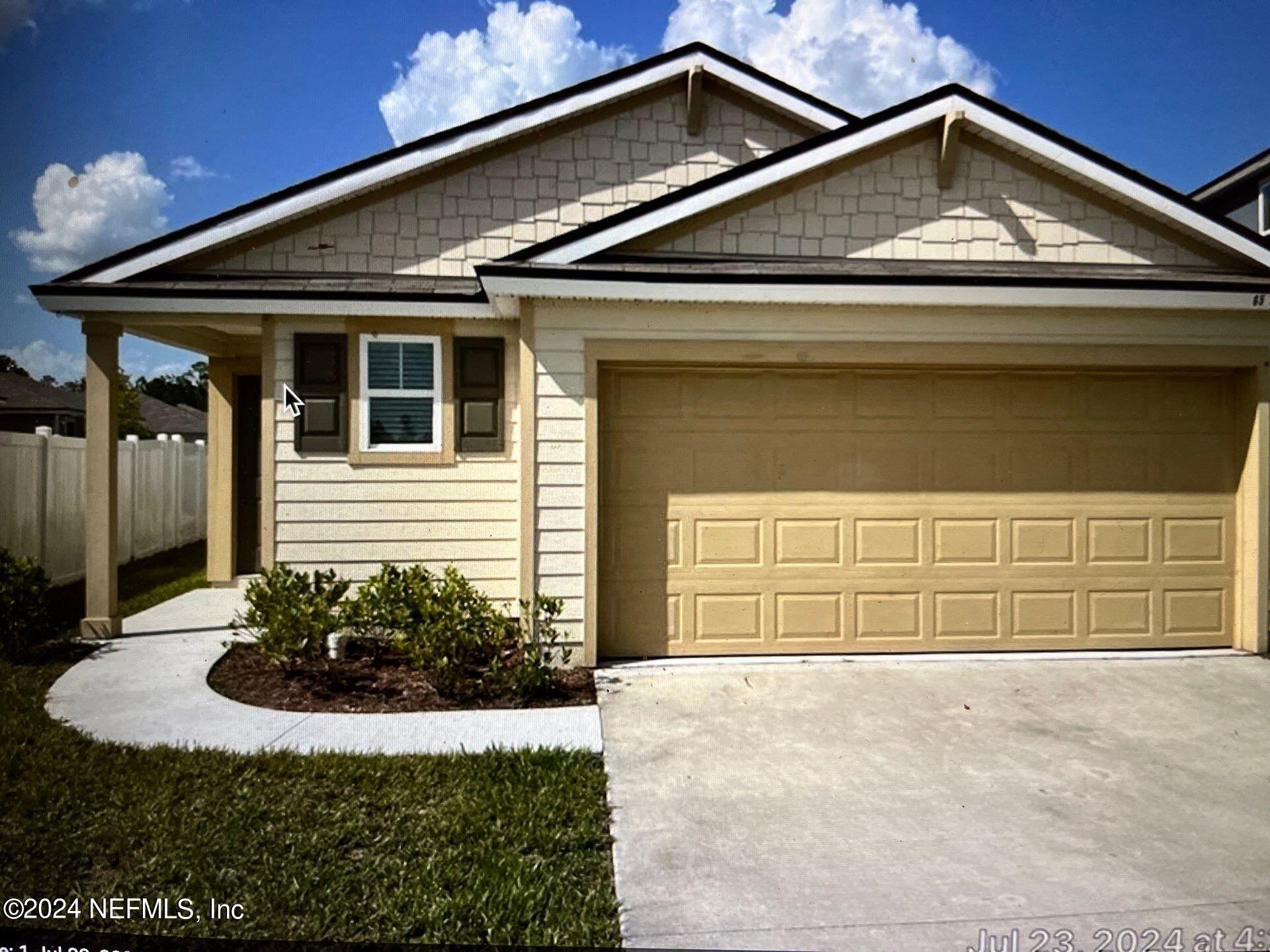 a front view of a house