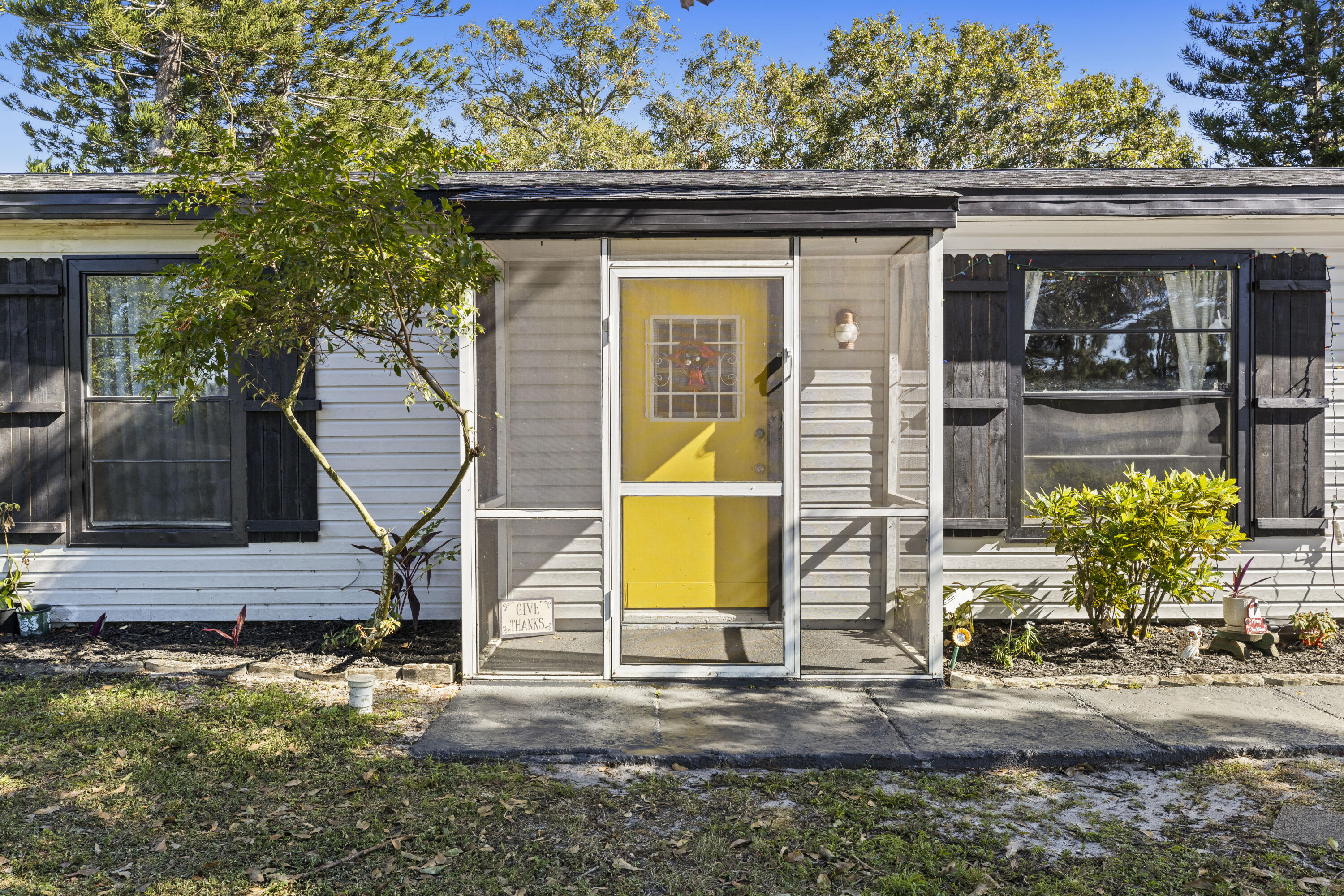 a view of front door of house