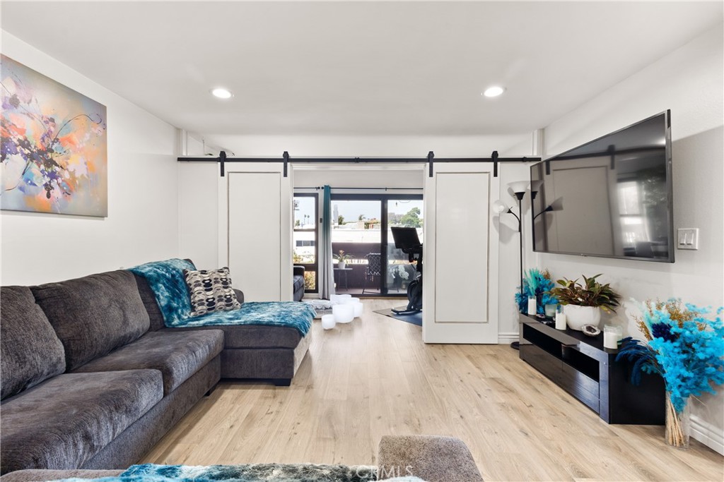 a living room with furniture and a couch