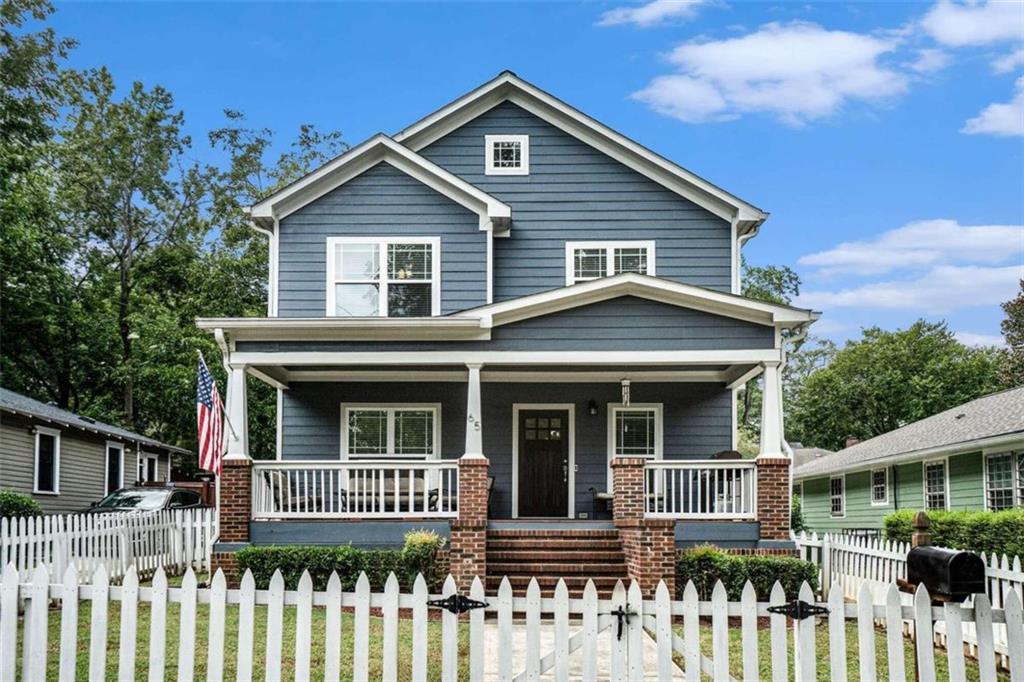 front view of a house with a porch