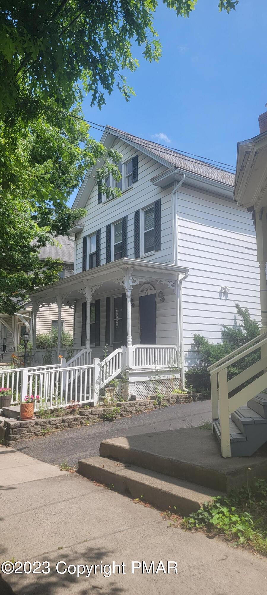 a front view of a house