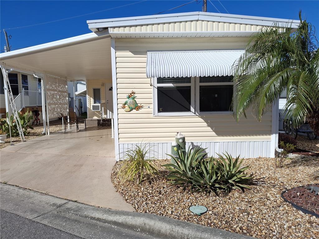 a front view of a house