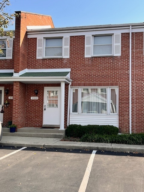 a front view of a house