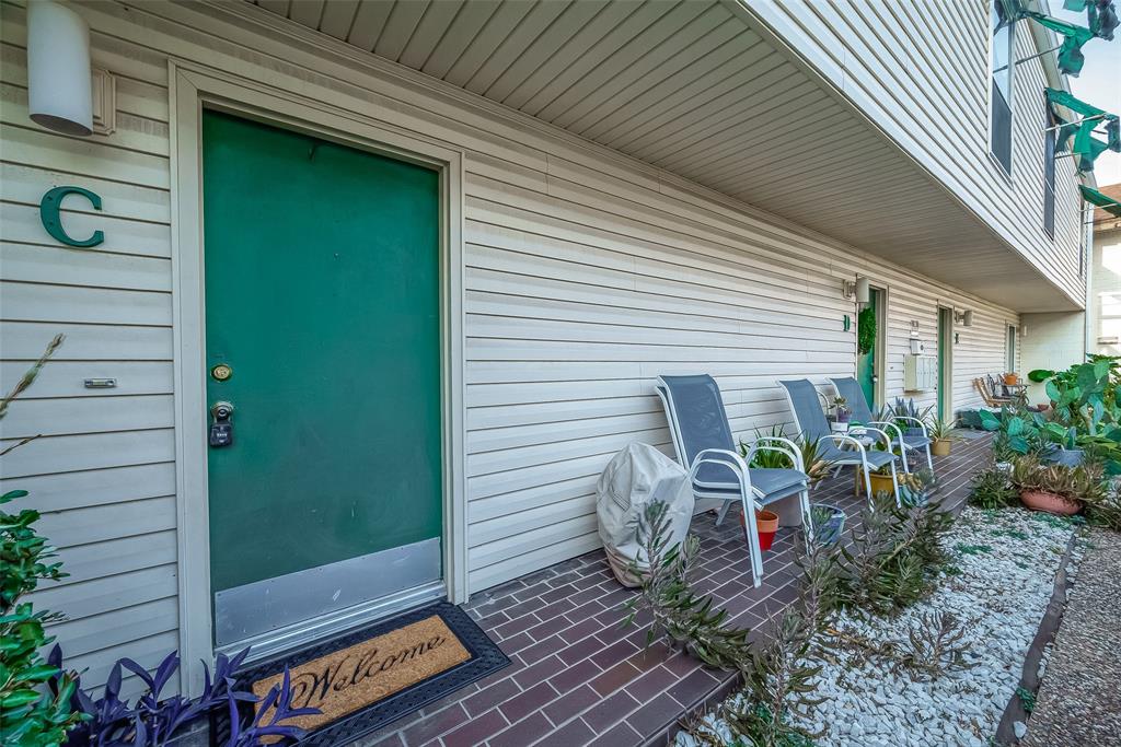 a view of an outdoor space with seating area