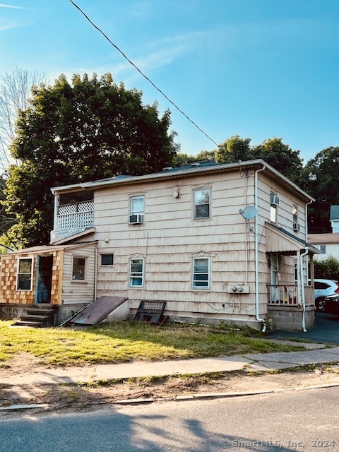 a view of a house with a patio