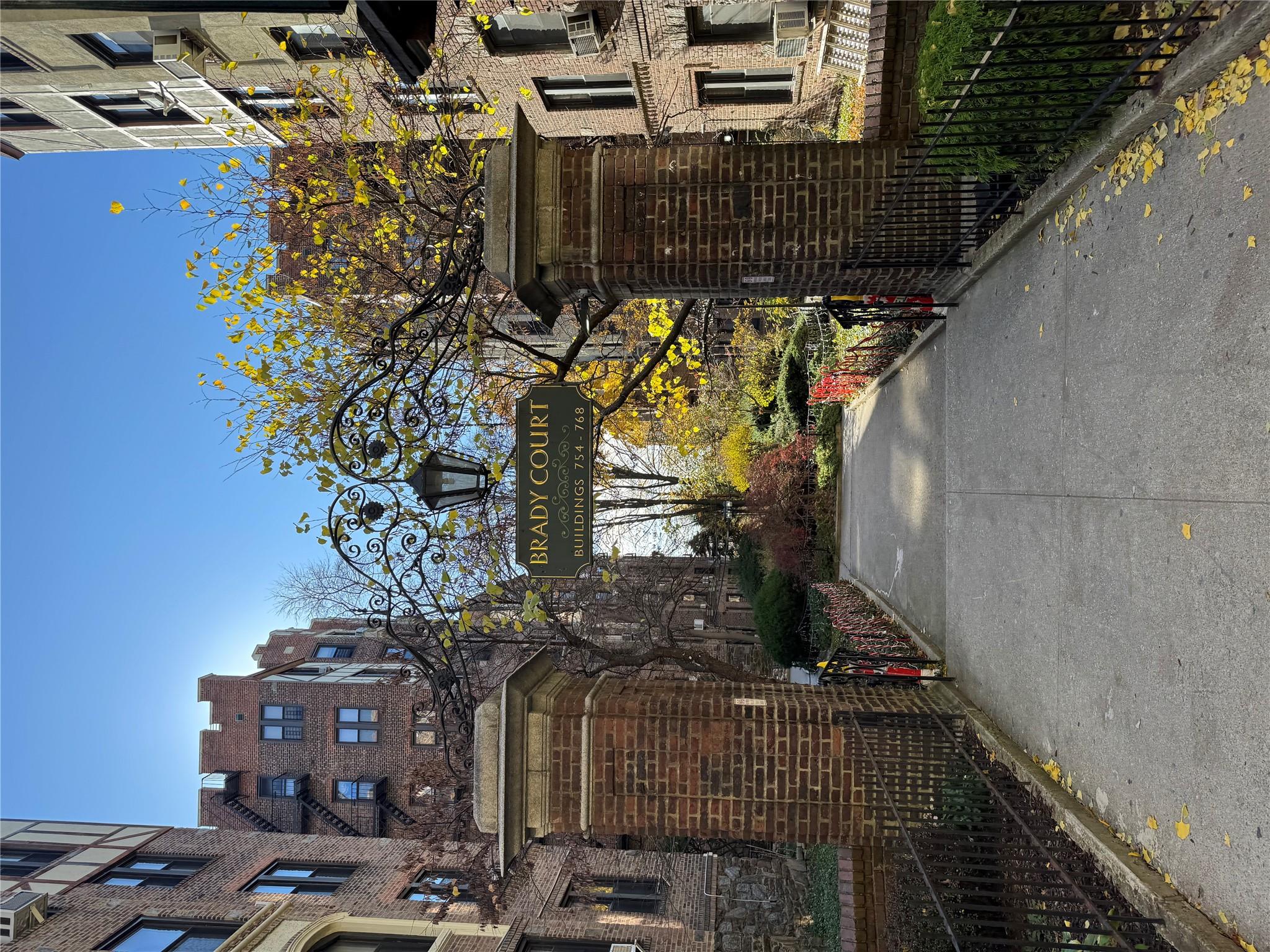 a view of a building with street view