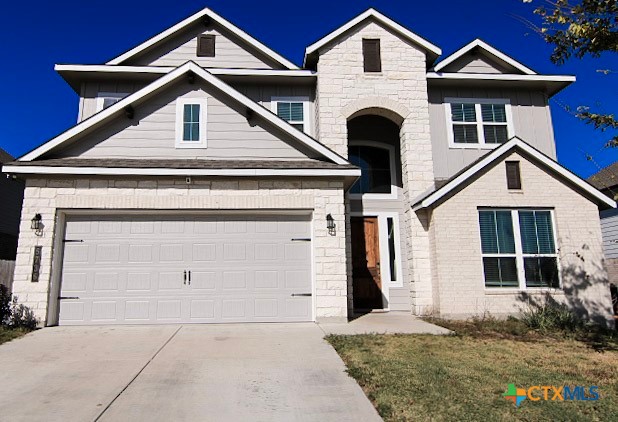 a view of outdoor space yard and garage