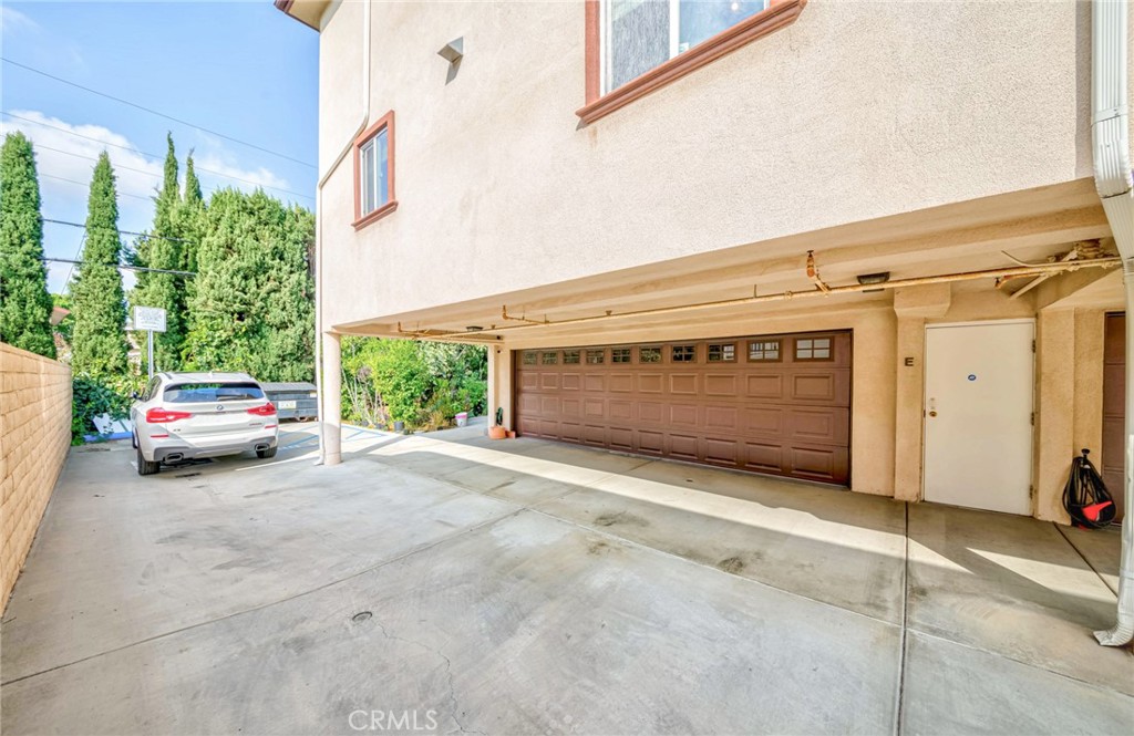 a view of a car garage